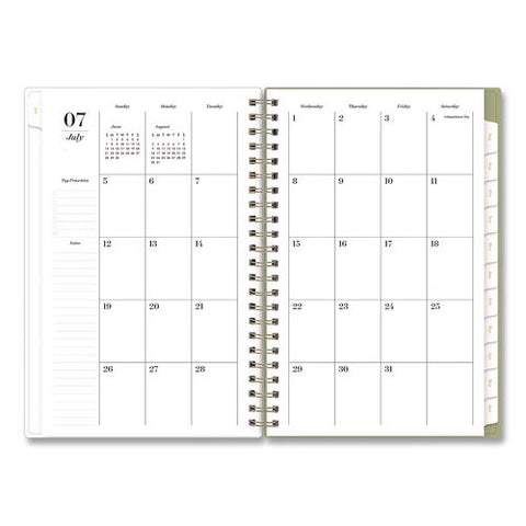 Sincerely Jules Anoura Sage Weekly/monthly Planner, 8 X 5, 12-month (july To June): 2026 To 2027