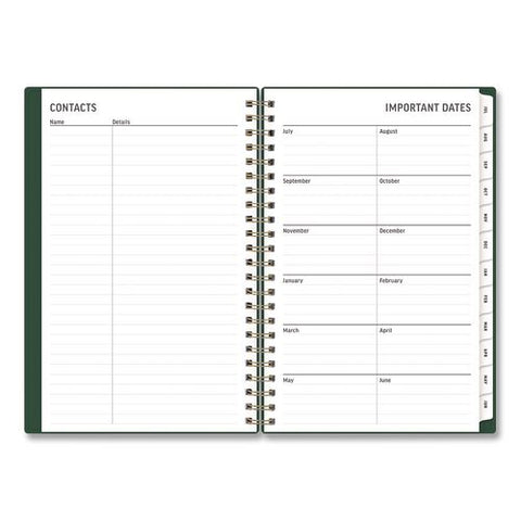 Academic Year Weekly/monthly Planner, 8 X 5, Deep Forest Cover, 12-month (july To June): 2026 To 2027