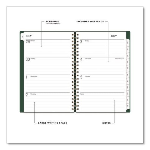 Academic Year Weekly/monthly Planner, 8 X 5, Deep Forest Cover, 12-month (july To June): 2026 To 2027