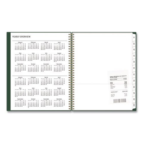 Academic Year Weekly/monthly Planner, Large Print, Deep Forest Cover, 11 X 8, 18-month: July 2026 To Dec 2027