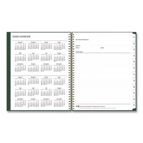 Academic Year Weekly/monthly Planner, Large Print, Deep Forest Cover, 11 X 8, 18-month: July 2026 To Dec 2027