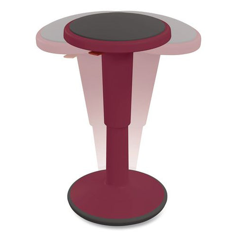 Hierarchy Grow Stool, Short, Backless, Supports Up To 250 Lbs, 14" To 18" Seat Height, Currant Seat, Currant Base