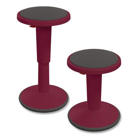 Hierarchy Grow Stool, Short, Backless, Supports Up To 250 Lbs, 14" To 18" Seat Height, Currant Seat, Currant Base