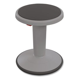 Hierarchy Grow Stool, Short, Backless, Supports Up To 250 Lbs, 14" To 18" Seat Height, Gray Seat, Gray Base