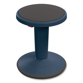 Hierarchy Grow Stool, Short, Backless, Supports Up To 250 Lbs, 14" To 18" Seat Height, Navy Seat, Navy Base