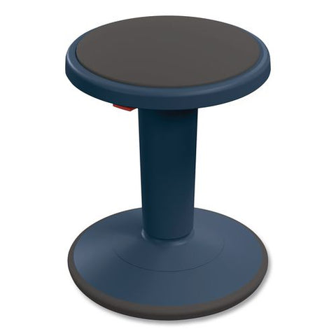 Hierarchy Grow Stool, Short, Backless, Supports Up To 250 Lbs, 14" To 18" Seat Height, Navy Seat, Navy Base