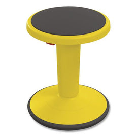 Hierarchy Grow Stool, Short, Backless, Supports Up To 250 Lbs, 14" To 18" Seat Height, Yellow Seat, Yellow Base