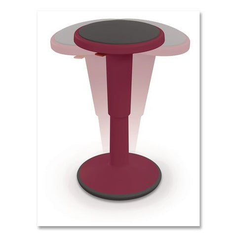 Hierarchy Grow Stool, Tall, Backless, Supports Up To 250 Lbs, 17" To 24" Seat Height, Currant Seat, Currant Base