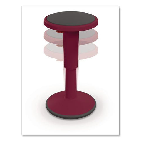 Hierarchy Grow Stool, Tall, Backless, Supports Up To 250 Lbs, 17" To 24" Seat Height, Currant Seat, Currant Base