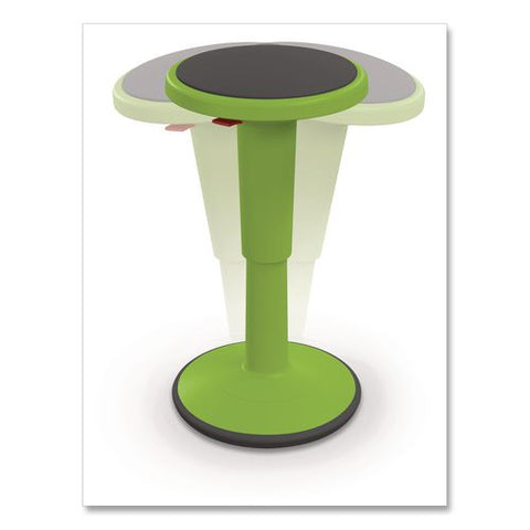 Hierarchy Grow Stool, Tall, Backless, Supports Up To 250 Lbs, 17" To 24" Seat Height, Green Seat, Green Base