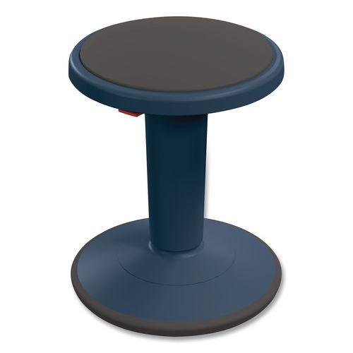 Hierarchy Grow Stool, Tall, Backless, Supports Up To 250 Lbs, 17" To 24" Seat Height, Navy Seat, Navy Base