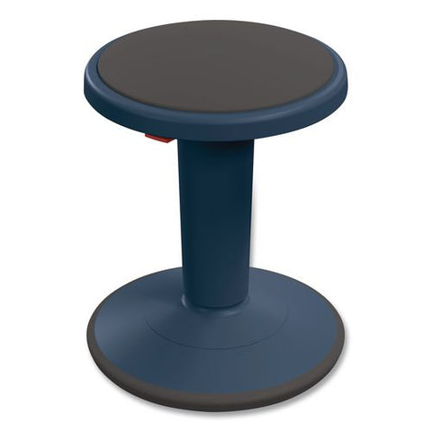 Hierarchy Grow Stool, Tall, Backless, Supports Up To 250 Lbs, 17" To 24" Seat Height, Navy Seat, Navy Base
