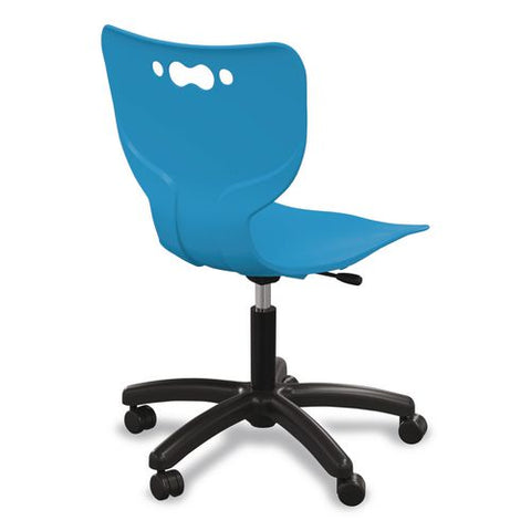 Hierarchy Five-star Chair, Supports Up To 250 Lbs, 21.68" Seat Height, Blue Seat, Blue Back, Black Base