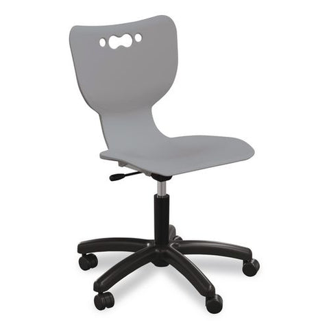Hierarchy Five-star Chair, Supports Up To 250 Lbs, 21.68" Seat Height, Gray Seat, Gray Back, Black Base