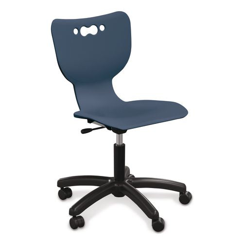 Hierarchy Five-star Chair, Supports Up To 250 Lbs, 21.68" Seat Height, Navy Seat, Navy Back, Black Base