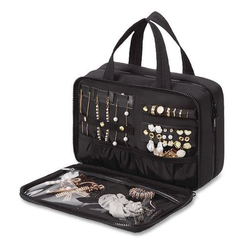 Spacesaver Puffy Toiletry Bag, 4.75 X 11 X 8, Black