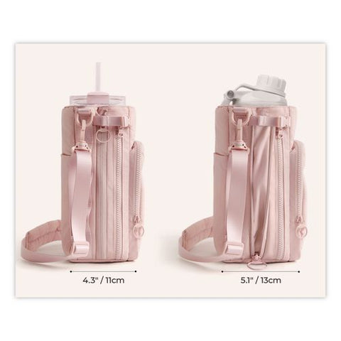 Walker Water Bottle Sling Bag, 4.3 X 4.3 X 10.3, Pink