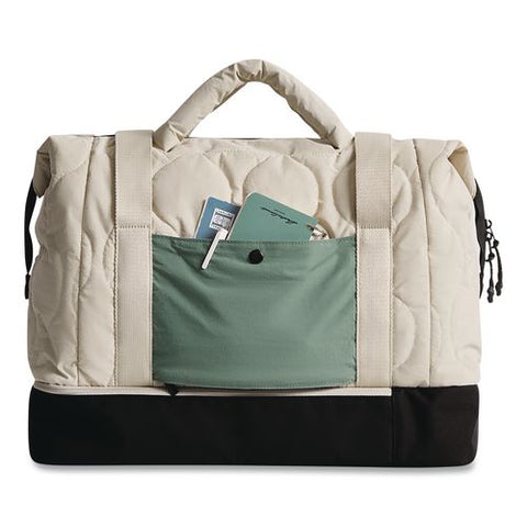 Walker Weekender Duffel, Fits Devices Up To 15.6", 18 X 8.5 X 14.6, Cream