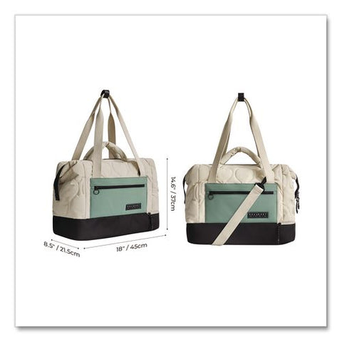 Walker Weekender Duffel, Fits Devices Up To 15.6", 18 X 8.5 X 14.6, Cream