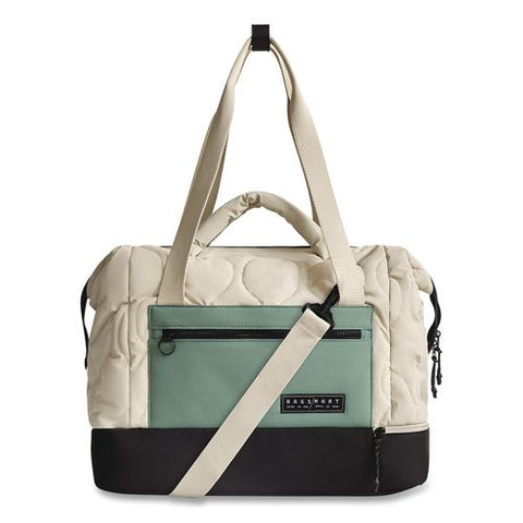 Walker Weekender Duffel, Fits Devices Up To 15.6", 18 X 8.5 X 14.6, Cream