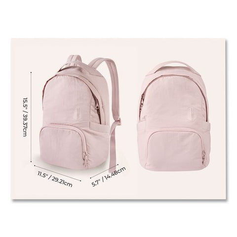 Zoraesque Laptop Backpack, Fits Devices Up To 13.9", 11.5 X 5.7 X 15.5, Pink