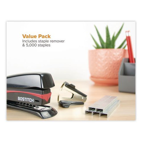 Inspire Spring-powered Stapler, Value Pack, 20-sheet Capacity, Black