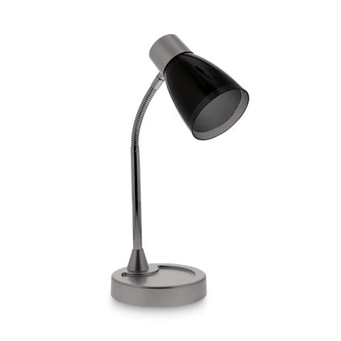 Adjustable Led Desk Lamp, 4.5" Dia Base, 20" Tall, Chrome/black