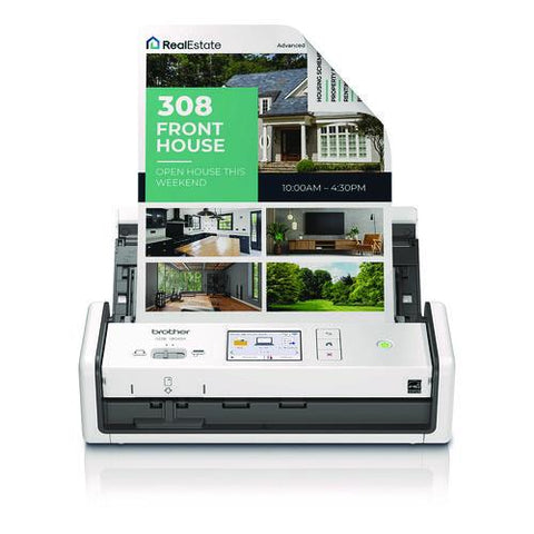 Ads-1800w Compact Desktop Scanner, 600 Dpi Optical Resolution, 20-sheet Duplex Auto Document Feeder