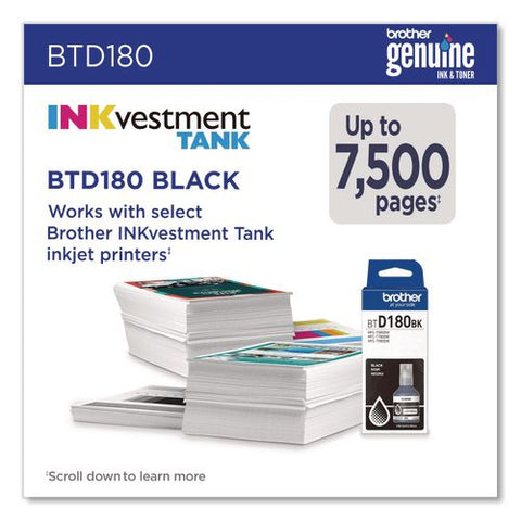 Btd180 Inkvestment High Yield Ink, 7,500 Page-yield, Black