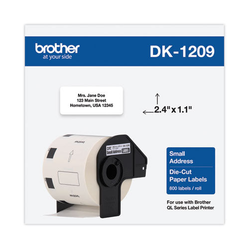 Die-cut Address Labels, 1.1" X 2.4", White, 800 Labels/roll