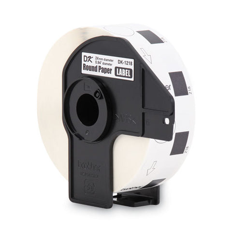 Die-cut Round Paper Labels, 0.94" Dia, White, 1,000 Labels/roll