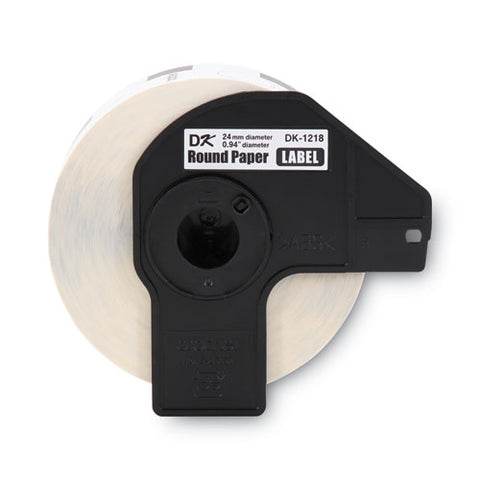 Die-cut Round Paper Labels, 0.94" Dia, White, 1,000 Labels/roll