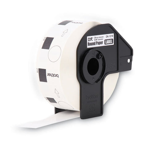 Die-cut Round Paper Labels, 0.94" Dia, White, 1,000 Labels/roll