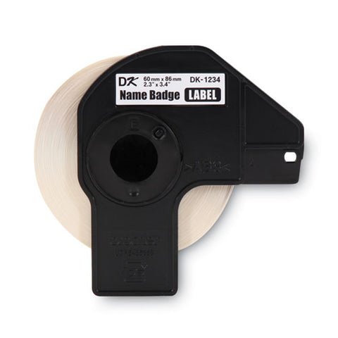 Die-cut Name Badge Labels, 2.3" X 3.4", White, 260 Labels/roll