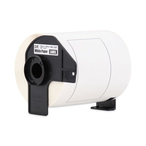 Dk1247 Label Tape, 4.07" X 6.4", Black On White, 180 Labels/roll