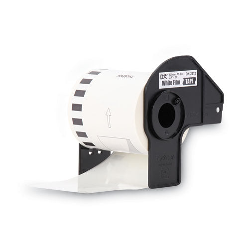 Continuous Film Label Tape, 2.4" X 50 Ft Roll, White