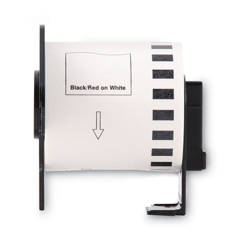 Continuous Paper Label Tape, 2.4" X 50 Ft, Black/white
