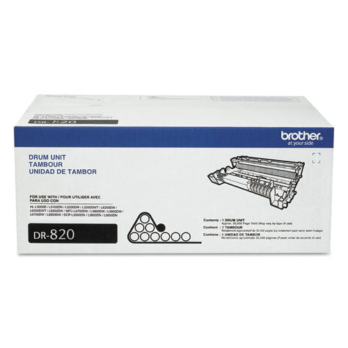 Dr820 Drum Unit, 50,000 Page Yield, Black