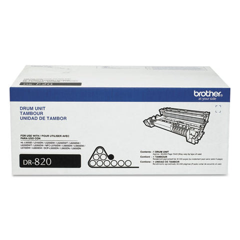Dr820 Drum Unit, 50,000 Page Yield, Black