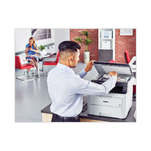 Hll3290cdw Compact Digital Color Printer With Convenient Flatbed Copy And Scan, Wireless And Duplex Printing