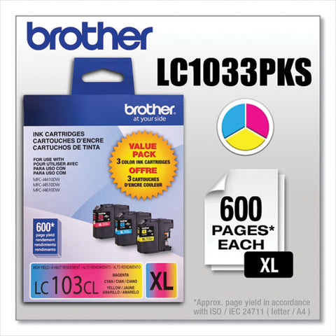 Lc1033pks Innobella High-yield Ink, 600 Page-yield, Cyan/magenta/yellow
