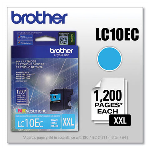 Lc10ec Inkvestment Super High-yield Ink, 1,200 Page-yield, Cyan