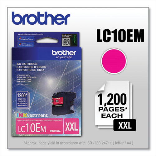 Lc10em Inkvestment Super High-yield Ink, 1,200 Page-yield, Magenta