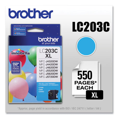Lc203c Innobella High-yield Ink, 550 Page-yield, Cyan
