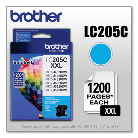 Lc205c Innobella Super High-yield Ink, 1,200 Page-yield, Cyan