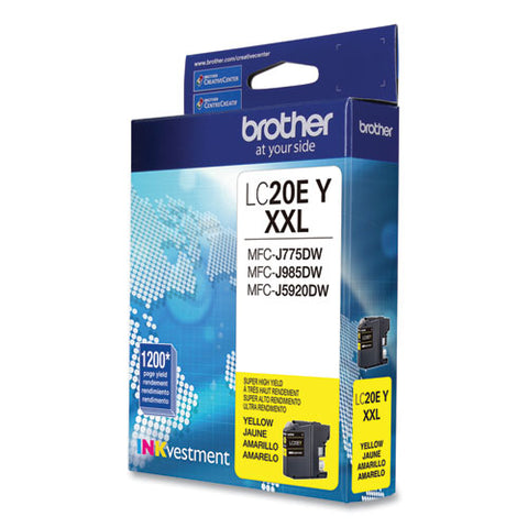 Lc20ey Inkvestment Super High-yield Ink, 1,200 Page-yield, Yellow
