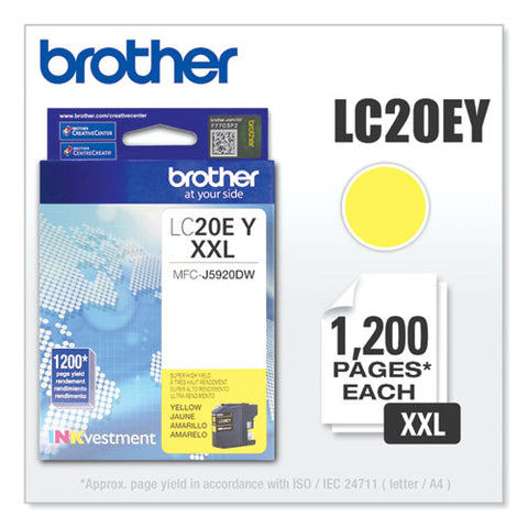Lc20ey Inkvestment Super High-yield Ink, 1,200 Page-yield, Yellow