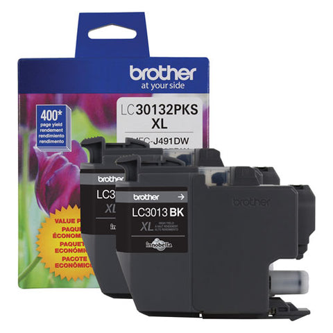 Lc30132pks High-yield Ink, 400 Page-yield, Black, 2/pack