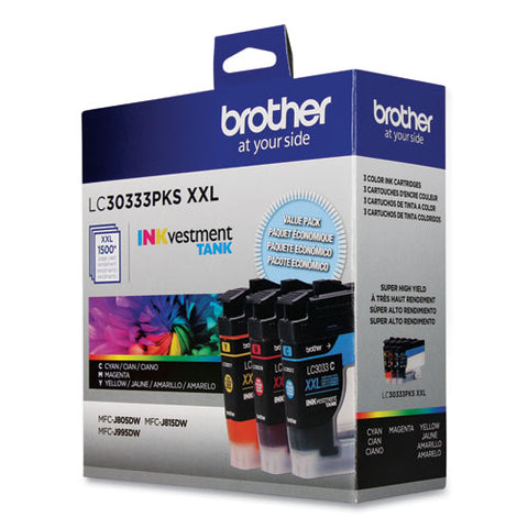 Lc30333pks Inkvestment Super High-yield Ink, 1,500 Page-yield, Cyan/magenta/yellow