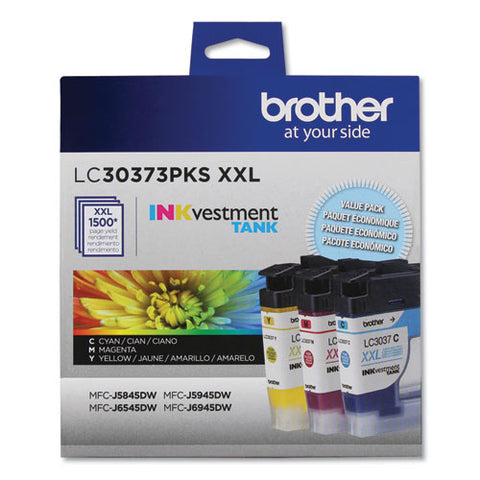 Lc30373pks Inkvestment Super High-yield Ink, 1,500 Page-yield, Cyan/magenta/yellow